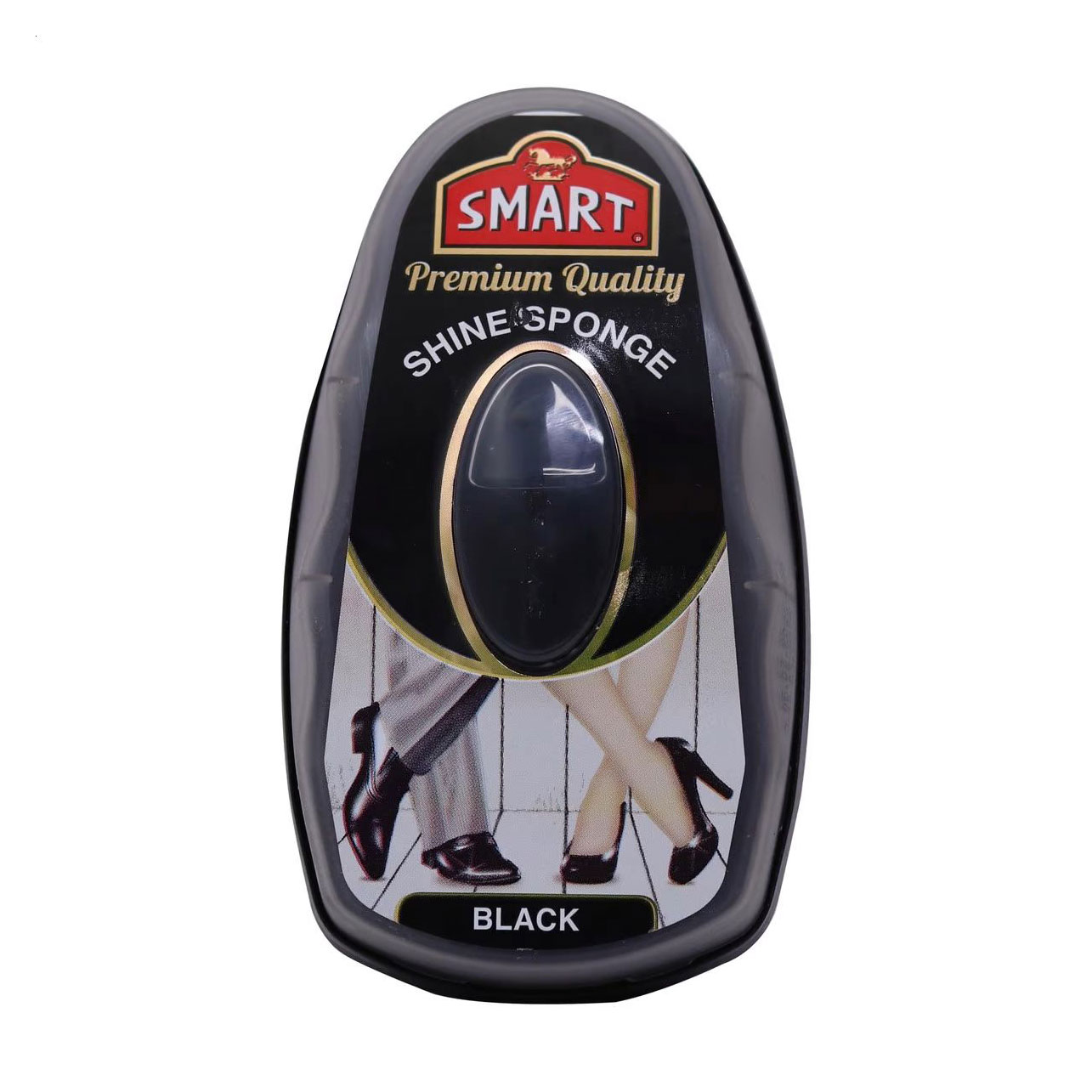 Губка для блиску взуття Smart з дозатором, чорна
